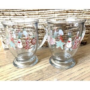 Anchor‎ Hocking Christmas Holiday Mugs 16 Oz Set Of 2